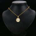 thumbnail image 2 of 14K 2T Cubic Zirconia Religious Baptism Pendant | Two Tone Gold Charm Pendant for Necklace Chain | Gift for Men Women | 16 x 16 MM | 2.3 grams, 2 of 9