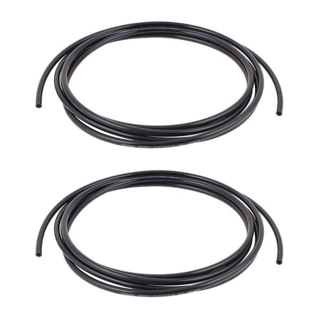 2Pcs 6mm x 4mm Pneumatic Air Compressor PU Hose Pipe 3 Meters Black
