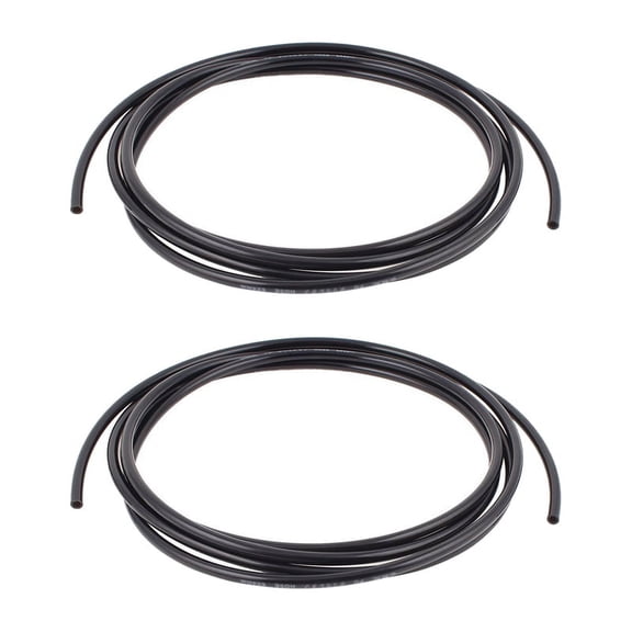 2Pcs 6mm x 4mm Pneumatic Air Compressor PU Hose Pipe 3 Meters Black