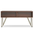 thumbnail image 5 of Simpli Home Hunter 36 inch Wide Solid Mango Wood Industrial Contemporary Small Lift Top Coffee Table in Umber Brown and Gold, 5 of 9