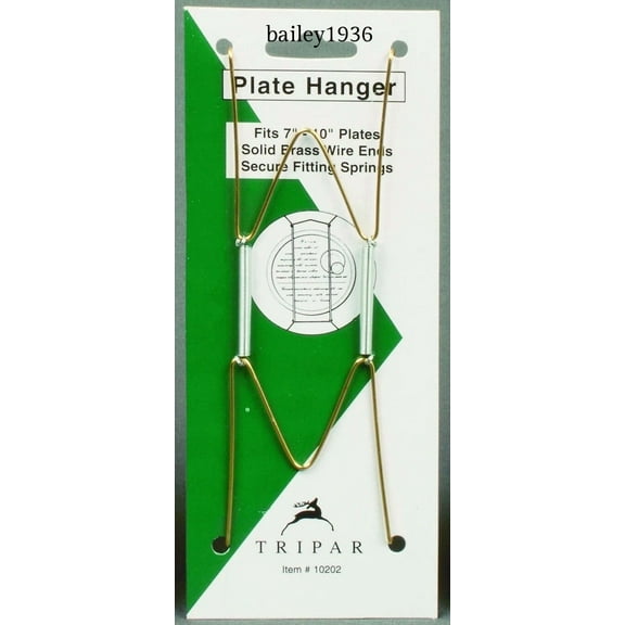 Plate Hanger Brass Wall Economy 7" To 10" Quality Free Shipping