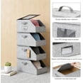 thumbnail image 4 of 2026 New Stackable Hat Storage For Baseball Caps, Hat Storage Box With Clear Window Lid, Flip-Top Access, Holds Up To 24 Caps Hats Organizer For Closet (2PC), 4 of 8