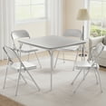 thumbnail image 1 of GloryStar 33.6" Square Folding Card Table Set, Compact Portable Table with 4 Foldable Chairs, Set of 5, 1 of 9