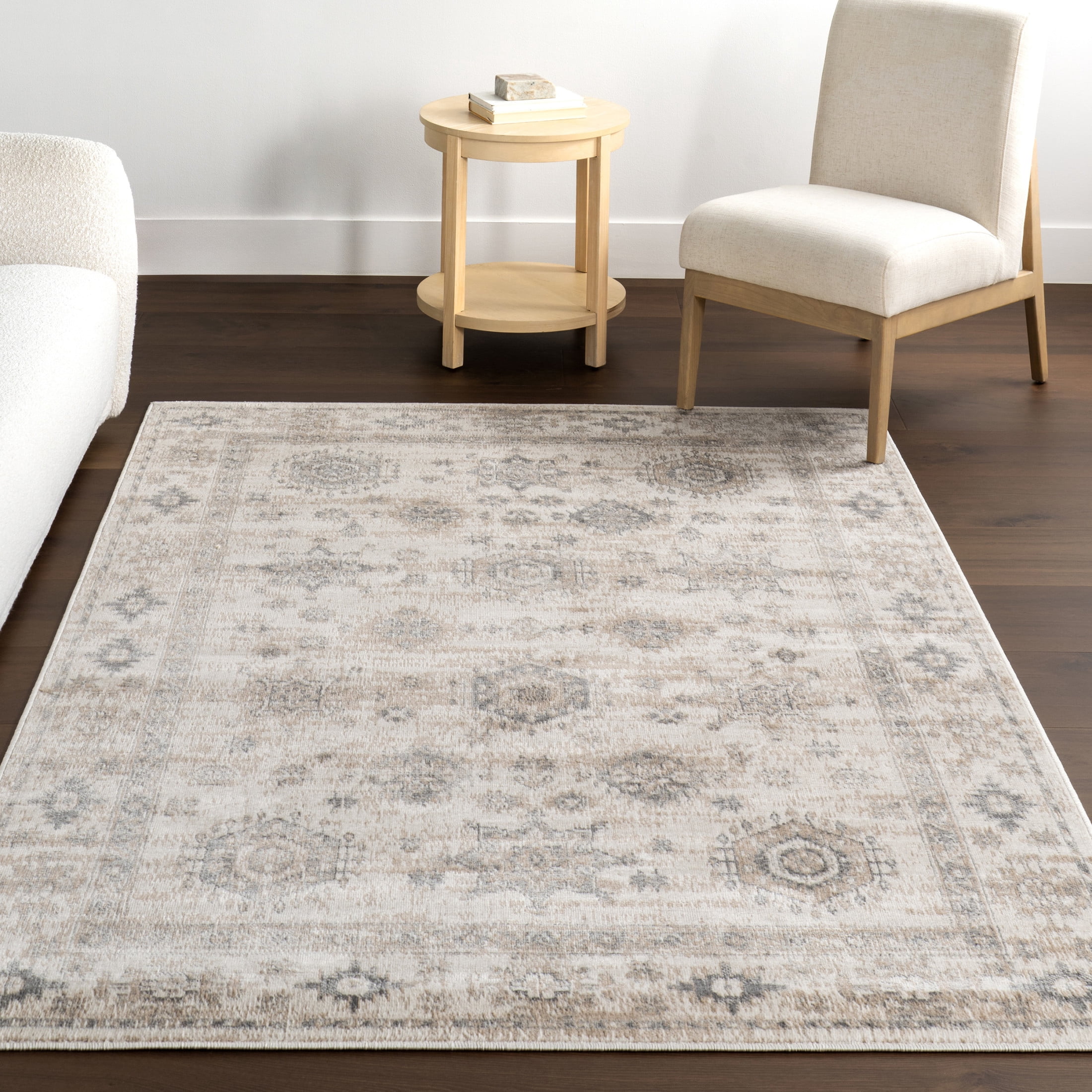 nuLOOM Nissa Traditional Medallion Area Rug, 10' x 14', Nissa Light Grey