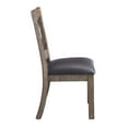thumbnail image 3 of DN00981 - Side Chair (Set-2), Black PU & Weathered Cherry Finish - Raphaela, 3 of 7