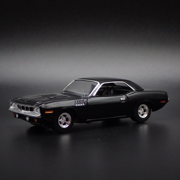 Open Box 1971 71 PLYMOUTH CUDA MUSCLE CAR BLACK 1:64 SCALE COLLECTIBLE DIECAST MODEL CAR