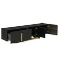thumbnail image 5 of Harper & Bright Designs Modern TV Stand and Coffee Table Set of 2, TV Storage Cabinet with Adjustable Shelves , Wood Coffee Table with End Table Set of 2, Black, 5 of 12