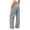 A198 Gray, variant on Girls Cargo Sweatpants Wide Leg Casual Trousers with Flap Pockets Loose Fit Athletic Jogger Pants High Waist Elastic Waistband for Dance Workout Lounge