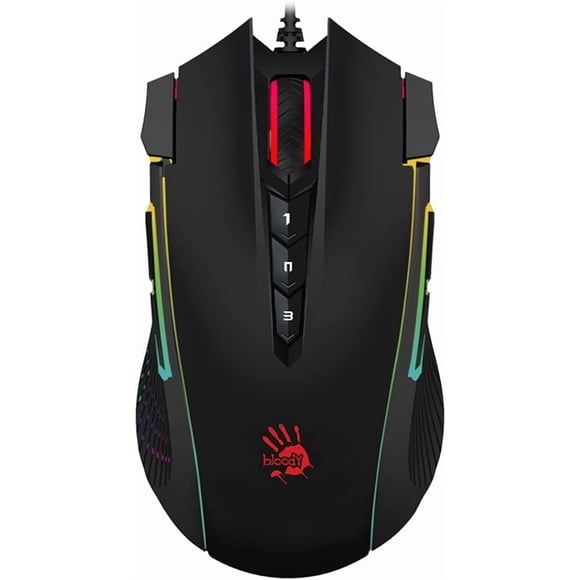Mouse gamer Bloody J90s 8000 CPI RGB ambidiestro