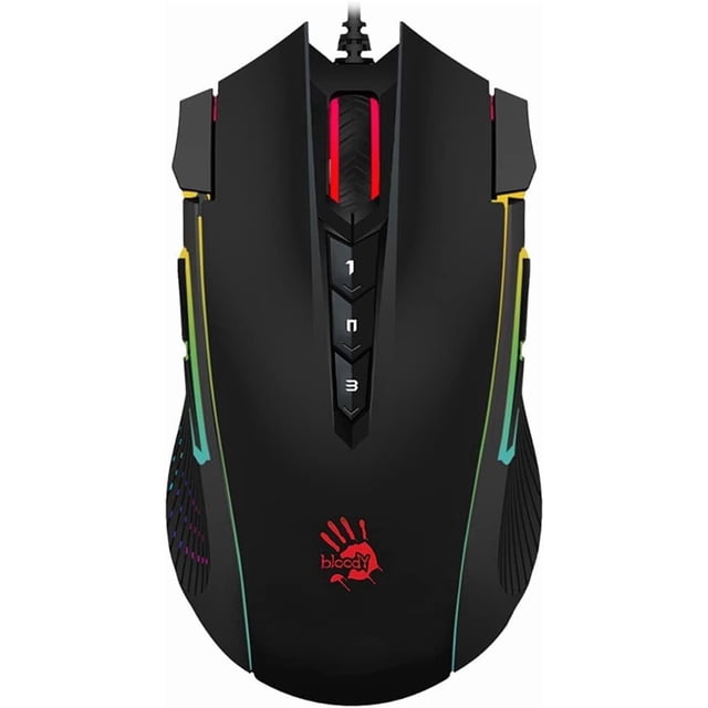 Mouse gamer Bloody J90s 8000 CPI RGB ambidiestro