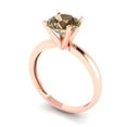 thumbnail image 2 of Clara Pucci 14K Rose Gold 1.5ct Champagne Solitaire Ring for Women, 2 of 8