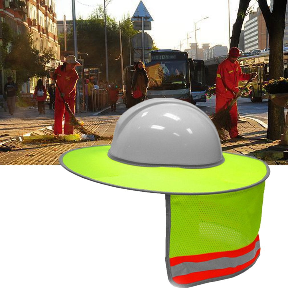 Hard Hat Sun Shade Neck Shield Sun Protection With Reflective Strip and