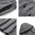 thumbnail image 6 of Evdexr Men's 2 Piece Sets Hooded Full Zip Windbreakers & Cargo Shorts Hiking Outfits 2026 Summer Casual Lightweight Big and Tall Drawstring Sets with Pockets Gray XL, 6 of 8
