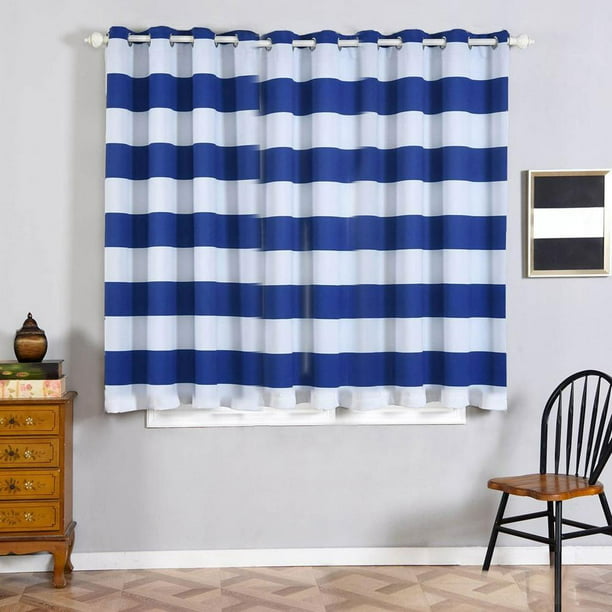 BalsaCircle 52 x 64-Inch Cabana Stripe Curtains Drapes Panels with ...