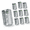 1-7/8" Deep with 1/2" & 3/4" Knockouts-10, variant on 2-1/8" Deep with 1/2" & 3/4" Knockouts 10-pack 4x2 Inch Steel Electrical Outlet Junction Box
