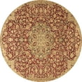 thumbnail image 1 of Ahgly Company Indoor Round Medallion Brown Traditional Area Rugs, 3' Round, 1 of 4