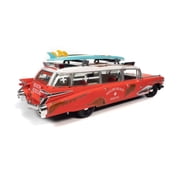 1959 Cadillac Eldorado Ambulance (Weathered), Red - Auto World AW312 - 1/18 Scale Diecast Car