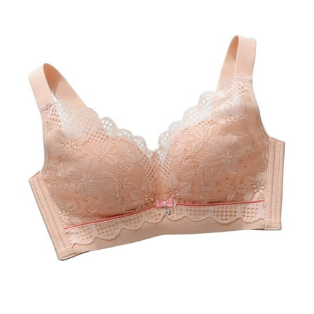 Full Figure Bras for Women Back-Smoothing Bra Feature V-Neck Demi & Balconette Bra Style W-886 Hook and Eye Closure Soft Bras Wire-Free Orange M