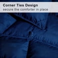 thumbnail image 5 of Goose Down Comforter, Full Size Extra Fluffy Blue Duvet Insert, Ultra-Soft Breathable All Season Bedding, Down Proof 235T Fabric, Plush Comfort, 5 of 8