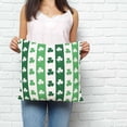 thumbnail image 2 of St. Patrick's Day Pillow Covers 20x20 Inch Decorative Throw Pillow Cover, Green Irish Lucky Clovers Stripes Sofa Pillowcases Accent Cushion Case Home Decor Bedroom Living Room, 2 of 6
