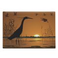 thumbnail image 1 of Egret Cutting Board, Nature Themed Bird Silhouettes at Sunset in Swamp, Decorative Tempered Glass Cutting and Serving Board, in 3 Sizes, by Ambesonne, 1 of 2