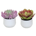 thumbnail image 1 of 2 uds suculentas de simulación en macetas pequeños adornos creativos flores y plantas de simulación, 1 of 5