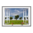 thumbnail image 2 of VWAQ 3D Bird Wall Decor Window Meadow Wall Decal Grassy Field Peel And Stick Mural - AN3 (18"H X 22"W), 2 of 2