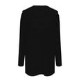 thumbnail image 5 of VISALY Long Cardigans Thin Cardigans Lightweight Womens Cardigans Long Sleeve Pockets Fall Open Front Cardigan Jackets Trendy Work Shirts Multisize Cardigan Sweaters Office Cardigans Black Xl, 5 of 6