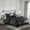 Black, variant on OMCHOM 7 Piece Tufted Comforter, Tufted Lightweight Fluffy Bed Set with Comforter, Sheets, Pillowcases & Shams for All Season, Ivory Full