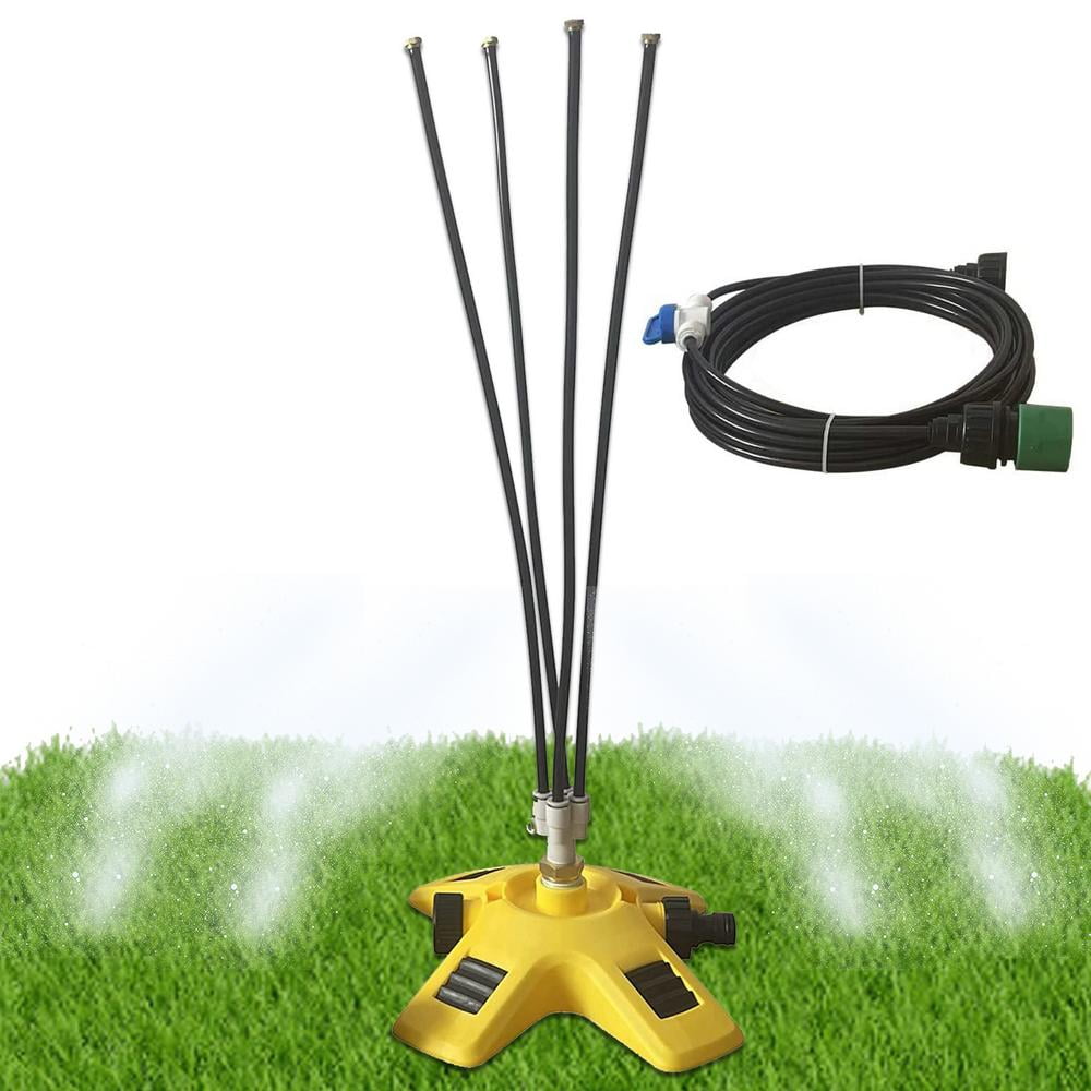 3/4 Adapter Fan Black 18M Garden Misting Line Greenhouse Trampoline for waterpark -Backyard Mist System with 26 Brass Mist Nozzles Outdoor Mister for Patio Misting Cooling System 59FT 