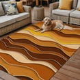 thumbnail image 2 of Fsddascl Burnt Orange Ombre Outdoor Rug for Patio/Deck/Porch, Non-Slip Large Area Rug 6 x 9 Ft, Abstract Art Moire Ocean Waves Indoor Outdoor Rugs Washable Area Rugs, Reversible Camping Rug Carpet, 2 of 5