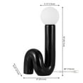 thumbnail image 5 of JONATHAN Y Katya 18" Scandinavian Minimalist Ceramic Spiral Tube LED Table Lamp, Black, JYL5500B, 5 of 6