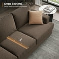 thumbnail image 6 of BLAZANT 3 Seater Sofa Oversize, 89" Extra Large Size Sofa Couch with Extra Deep Seats, Modern Loveseat Sofa, Comfortable Fabric, Easy to Install, for Living Room Apartment Lounge, Brown, 6 of 8
