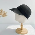 thumbnail image 3 of Cheers.US Women's Casual Straw Sun Hat Equestrian Cap Summer Travel Outdoor Straw Sun Visor Cap Baseball Cap, 3 of 7