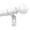 White, variant on HEI! DEAR 1" Matte Black Round Ball Adjustable Single Curtain Rod for Windows,30-60"