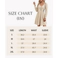 thumbnail image 5 of NJWS Women Long Sleeve V Neck Sweater Dress Knee Length A Line Ribbed Button Dresses Winter Fall Casual Wedding Guest Dress, 5 of 5