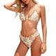 thumbnail image 2 of Traje de baño para mujer, traje de baño dividido informal para mujer, bikini floral con flores fragmentadas, traje de baño pequeño y fresco de moda para mujer, trajes de baño para mujer, 2 of 6