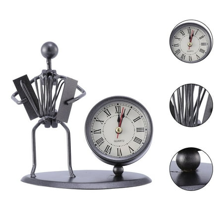 1 ea 238 d 9 5 afb 4 a 20 bef 8 43 cbeb 100089 .aa 64286 b 815 ede 81 f 89 f 839 e 0531 e 91 f LEORX Alarm Clock Retro Accordion Shape Black Iron Timekeeping for Home 1 Set - 1 ea 238 d 9 5 afb
