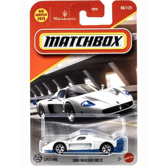 Vehículo de juguete fundido a presión Matchbox 2004 Maserati MC12 a escala 1:64