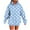 Light Blue, variant on VEKDONE Oversized Hoodies for Women Polka Dot Print Long Sleeve Hooded Sweatshirts Loose Fit Drawstring Pullover Sweatshirt Y2k Tops with Kangaroo Pockets