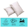 thumbnail image 3 of 2 Pack MediCheck White Vinyl Covered Bed Pillows - Wipeable Easy Clean - Soft Low Profile Non-Fluffy Support - Not an Encasement or Zippered Protector - 20 in x 26 in - Standard, 3 of 8