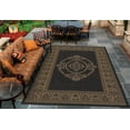 thumbnail image 6 of Couristan 2.25' x 7.75' Medallion Rectangular Area Throw Rug Runner - Black and Brown, 6 of 10