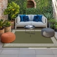 thumbnail image 2 of Olive Green Greek Key Outdoor Rug for Patio/Deck/Porch, Non-Slip Large Area Rug 6 x 9 Ft, Geometric Greece Ancient Farmhouse Geo Indoor Outdoor Rugs Washable Area Rugs, Camping Rug Carpet Runner, 2 of 8