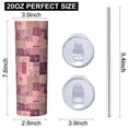 thumbnail image 3 of Pioneer Flower Floral Print Pattern 20oz Skinny Tumbler with Straw & Lid, Double Wall Vacuum Insulated Cup, Leak-Proof, Cup Holder Friendly, Hot 6H Cold 12H, 3 of 6