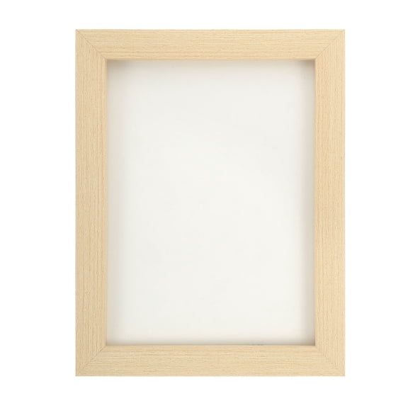 Uxcell 7x9 Picture Frame Wall Mounting and Tabletop Display, Natural Wood, 1Pcs