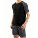 thumbnail image 1 of Pijamas para hombre, de verano, con bloques de color, cuello redondo, manga corta, pantalones cortos, ropa de casa, holgados, pijamas y pantalones cortos para hombre., 1 of 4