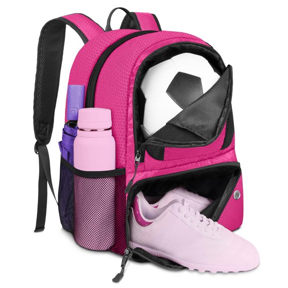 Mochila de fútbol YOREPEK ligera con soporte para balones 28L