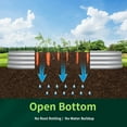 thumbnail image 5 of Galvanized Garden Bed Outdoor Raised Garden Bed for Vegetables Flowers and Herbs Metal Planter Boxes Large Galvanized Steel Raised Bed Kit 6x3x1ft Oval, 5 of 8