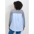 thumbnail image 2 of Avenue Women's Plus Size Ray Mix Media Button Thru Cardi, 2 of 2