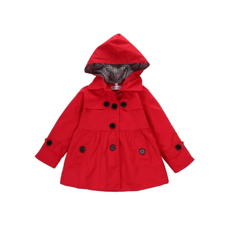 

Kuriozud Baby Girl s Trench Coats Kid s Long Sleeve Bowknot Wind Jackets